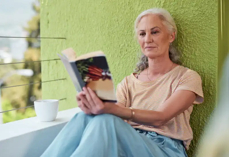 Senior Woman Drinking Coffee